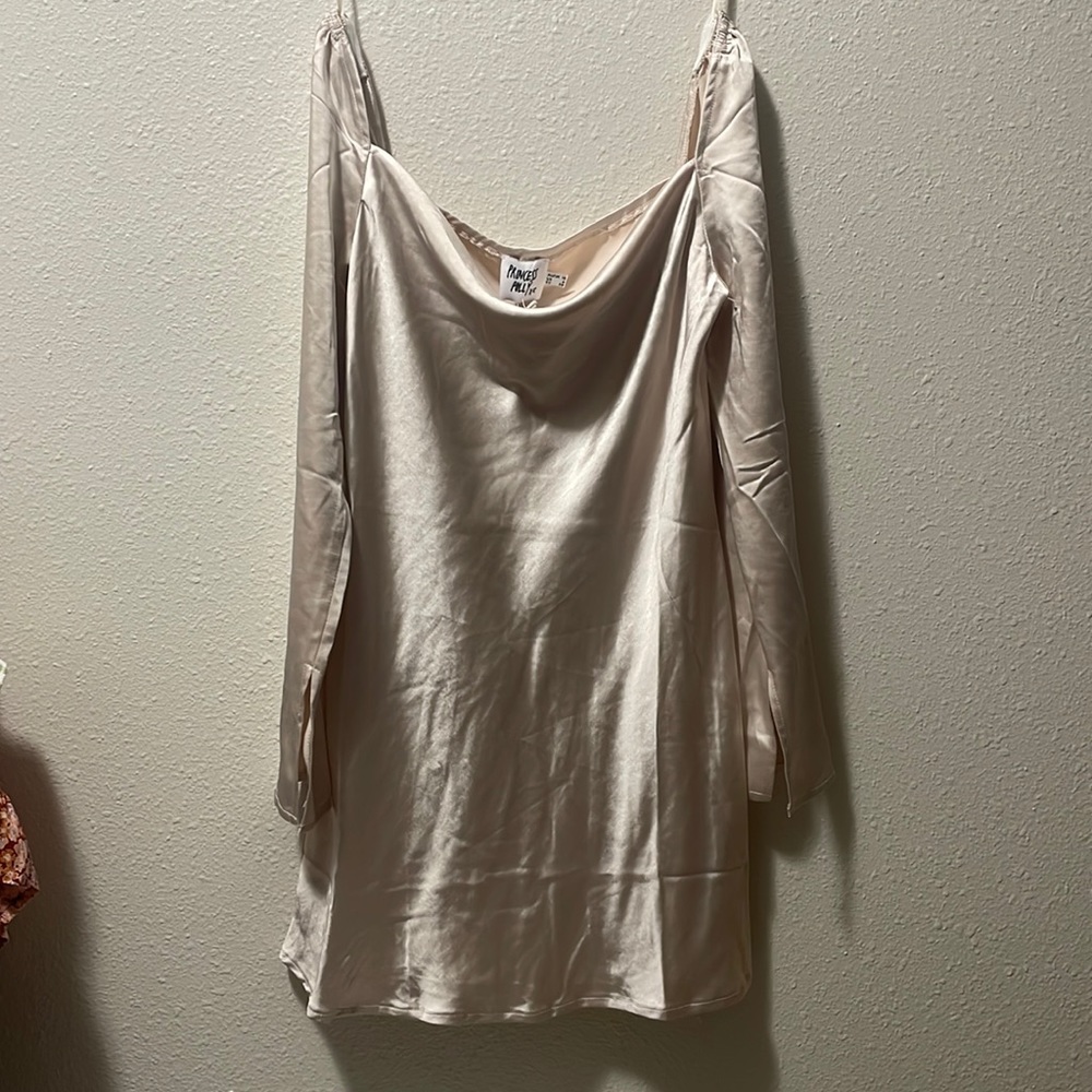Princess Polly Star Power Mini Dress in Champagne - Picture 3 of 6